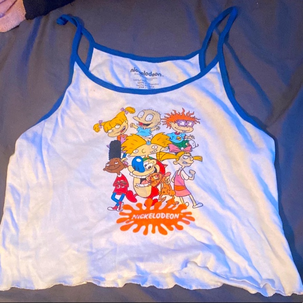 Nickelodeon themed cropped tank top